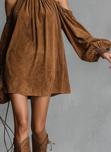 Robe élégante à épaules dénudées