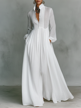 Amélie™ | Robe longue fluide en mélange de lin
