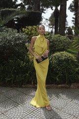 Robe Coucher de Soleil en Satin