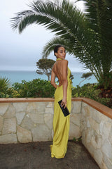 Robe Coucher de Soleil en Satin