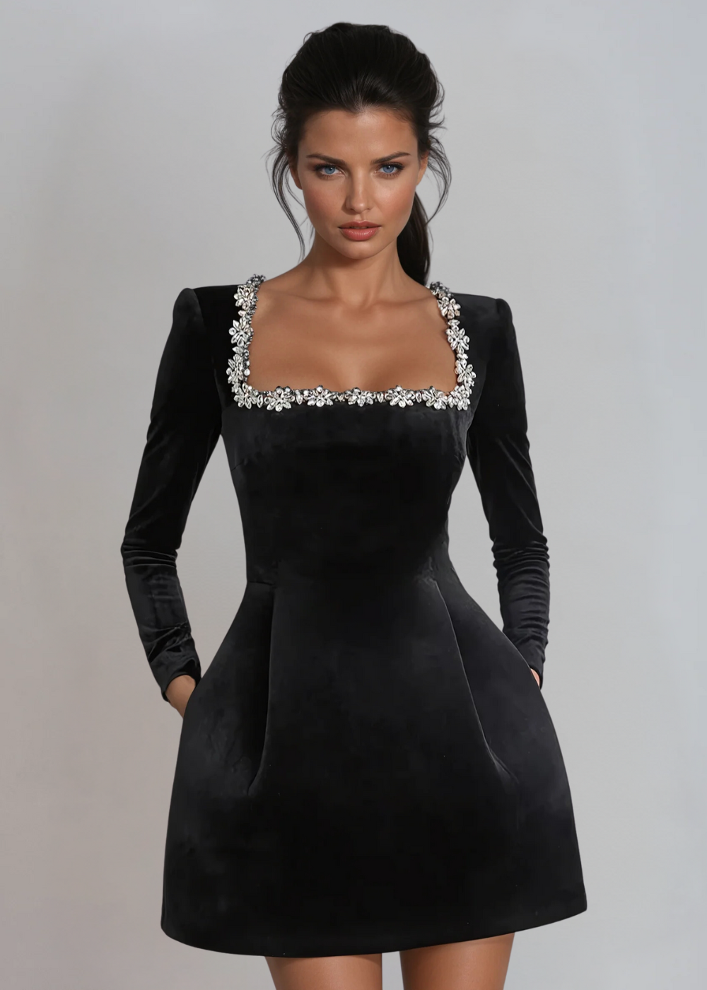 Robe Mini en Velours Valentina