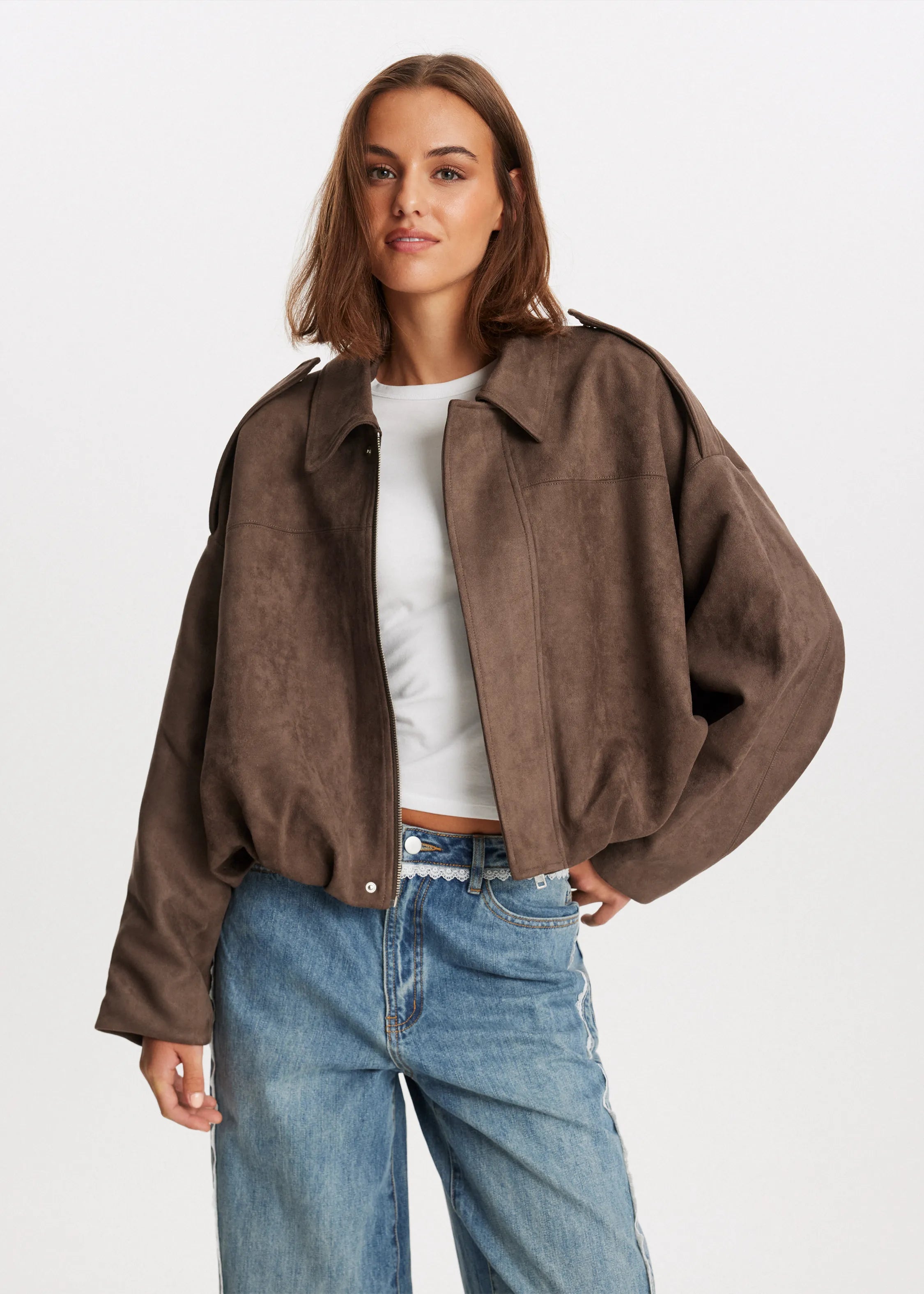 Camille™ | Veste Cropped en Suède