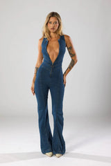 ÉLODIE | COMBINAISON EN DENIM ÉLÉGANTE