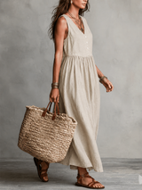 Amélie | Robe longue élégante en lin