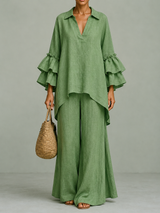 Lena | Ensemble fluide avec haut ample et pantalon large