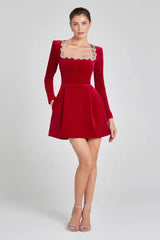 Robe Mini en Velours Valentina