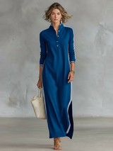 Robe Maxi en Mélange de Coton