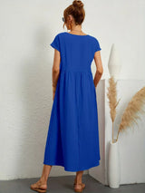 ROBE LĂGĂRE EN COTON DOUX AVEC POCHES