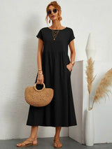 ROBE LĂGĂRE EN COTON DOUX AVEC POCHES