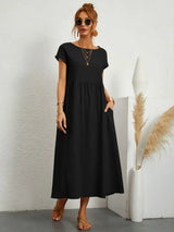 ROBE LĂGĂRE EN COTON DOUX AVEC POCHES
