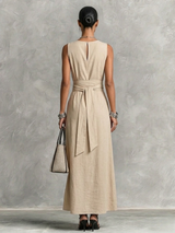 Léna | Robe longue confortable et élégante avec taille souple