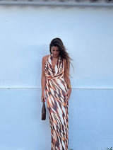 Aurora™ | Robe Longue Dos Nu en Tissu Doux et Léger