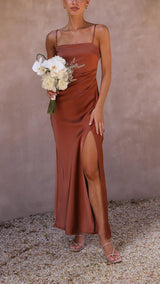 ALYA | ROBE LONGUE EN SATIN