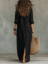 Élise | Robe longue fluide style bohème confortable