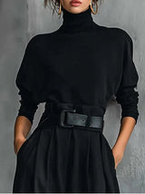 Ensemble col roulé et pantalon droit