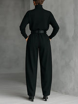 Ensemble col roulé et pantalon droit