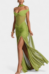 SELINA™ | ROBE MAXI ÉLÉGANTE AVEC DÉTAILS EN MESH