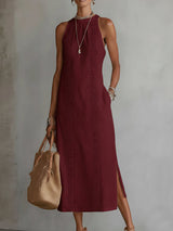 Pure Élégance | Robe Longue Sans Manches