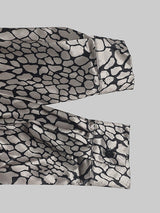 Chemisier effet satin à motif artistique