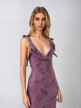 Élodie™ | Robe romantique en chiffon avec bretelles à nouer