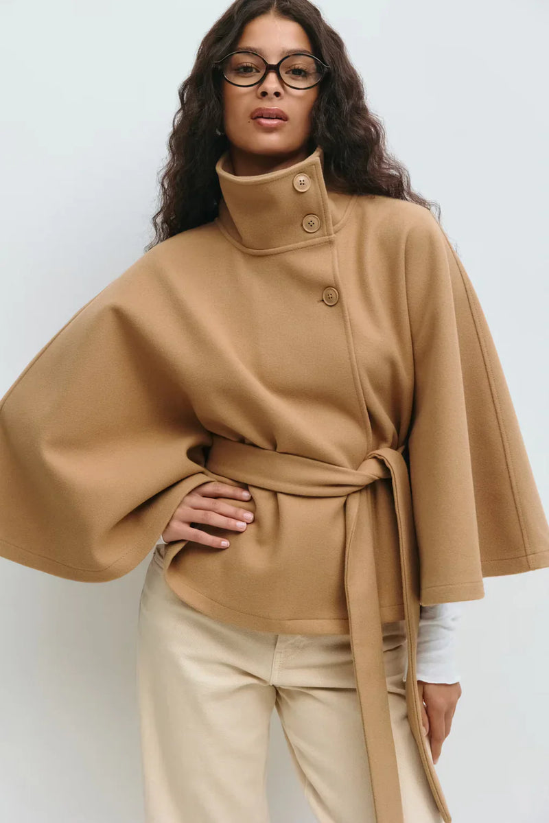 Amara™ | Cape Jacket avec Ceinture