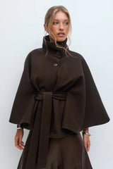 Amara™ | Cape Jacket avec Ceinture