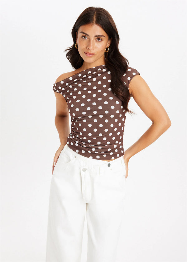 Polkadot™ | Top asymétrique à pois