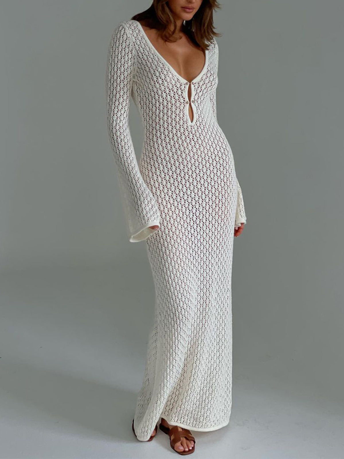 Aurélie™ | Robe longue en crochet légère