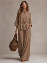 Camille | Ensemble fluide élégant avec taille ajustable et coupe moderne