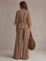 Camille | Ensemble fluide élégant avec taille ajustable et coupe moderne