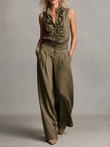 Chloé | Ensemble élégant avec haut et pantalon large