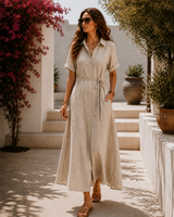 Élise | Robe longue en lin élégante