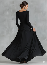 Robe maxi élégante à plis fluides