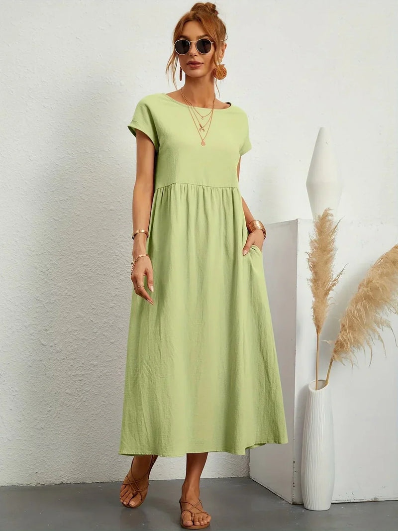 ROBE LÉGÈRE EN COTON DOUX AVEC POCHES