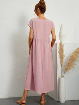 ROBE LÉGÈRE EN COTON DOUX AVEC POCHES