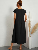 ROBE LÉGÈRE EN COTON DOUX AVEC POCHES