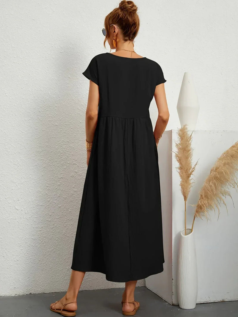ROBE LÉGÈRE EN COTON DOUX AVEC POCHES