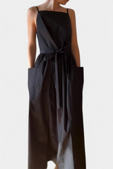 Maëlle™ | Robe fluide à superposition ceinturée avec poches oversize