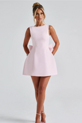 LUCIE | ROBE COURTE AVEC NŒUD