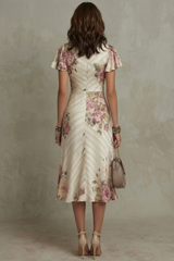 Rosalie | Robe midi fluide à imprimé floral élégant