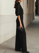 Ensemble élégant trois pièces noir