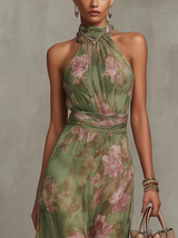 Camélia™ | Robe longue fluide à imprimé floral
