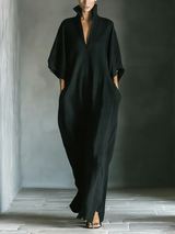 Noémie™ | Robe longue fluide minimaliste