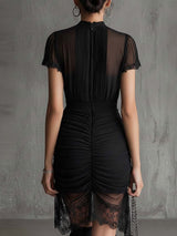 Noémie | Robe élégante en dentelle et mesh