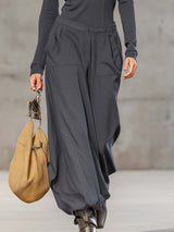 Ensemble deux pièces à col montant et pantalon fluide