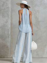 Élise | Ensemble fluide élégant avec top léger et pantalon large