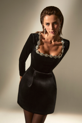 LÉONIE | ROBE COURTE EN VELOURS