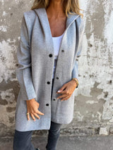 Liora™ | Cardigan lungo Cozy Chic con cappuccio