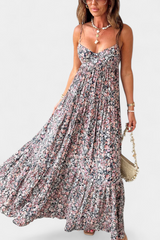 Reyna | Robe Maxi Fleurie à Dos Nu
