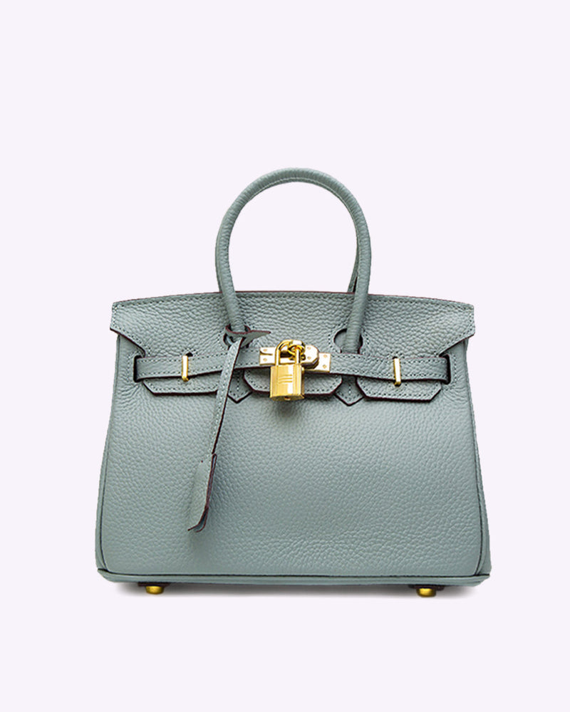 Sac bleu clair Armure Urbaine – style doux et raffiné, finition dorée